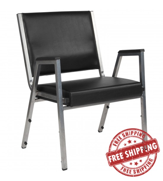 Flash Furniture XU-DG-60443-670-1-BK-VY-GG HERCULES Series 1500 lb. Rated Black Antimicrobial Vinyl Bariatric Medical Reception Arm Chair Flash Furniture XU-DG-60443-670-1-BK-VY-GG HERCULES Series 1500 lb. Rated Black Antimicrobial Vinyl Bariatric Medical Reception Arm Chair